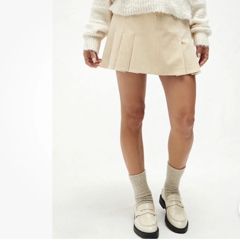 FREE PEOPLE Sugar and Spice Vegan Suede Leather Skirt - Picture 2 of 16